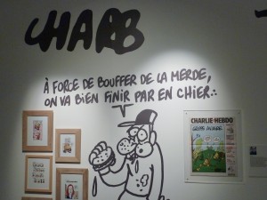 Avec Chab, Wolinski, Tignous, Cabu, Honoré, c'est un hommage à toute l'équipe de Charlie Hebdo qui a été rendu (© Pierre Nouvelle).