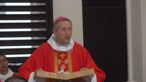 Mgr Pierre-Yves Michel, évêque de Valence atteste du courant d'ouverture qu'incarne le pape François (© Pierre Nouvelle).