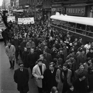 Début mai 1968, partie de l'Insa sur le campus de la Doua, la grève s'est étendue aux facultés situées sur les quais du Rhône (© DR/G. Vermard)