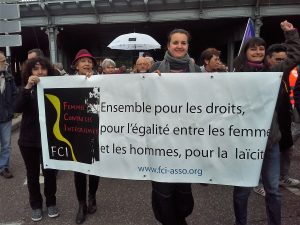 Le défilé du 1er mai était aussi un bon moment pour rappeler que le droit des femmes est une composante essentielle des luttes syndicales en particulier et sociétales en général (© DR). 