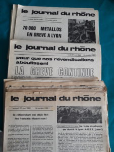 Les Archives départementales et métropolitaines exposeront un des journaux que la CFT, le PSU et l'Agel-UUnef ot publié quotidiennement pendant cinq semaines durant la grève des quotidiens régionaux (© Pierre Nouvelle).