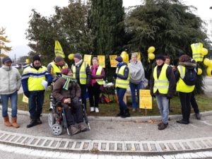 Le 18 novembre 2019, lees Gilets jaunes n'ont pas oublié le début du mouvement ( © Pierre Nouvelle ). 