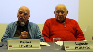 En 2017, avec Michel Lenoir 5Berliet-RVI), il évoquait les grèves de 1967, mouvements précurseurs de mai 68 ( © Pierre Nouvelle ). 
